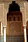 Marrakech - Medina meridionale, Tombe Saadiane, Qubba di Lalla Mas'uda - la loggia ovest.